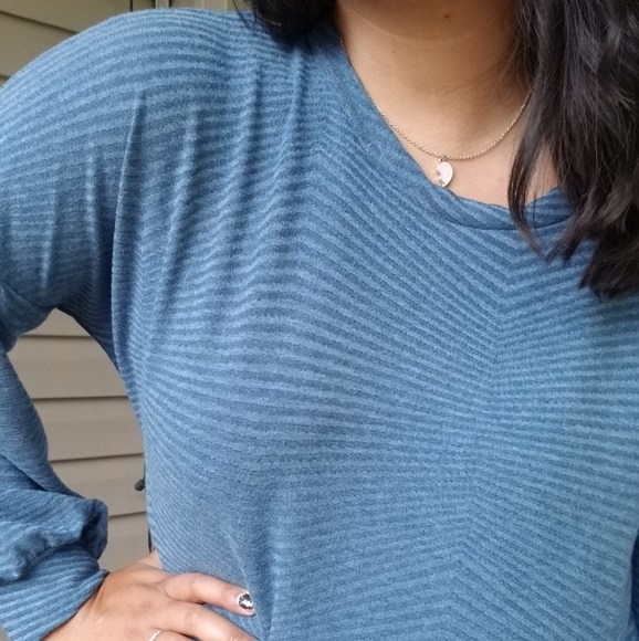 KEEPIN IT REAL TEAL BLUE TUNIC TOP - Picture 9 of 14